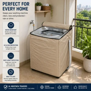 Heavy Duty Parachute Fabric Waterproof Washing Machine Cover Detail