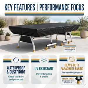 Waterproof Table Tennis Cover Features and UV Protection