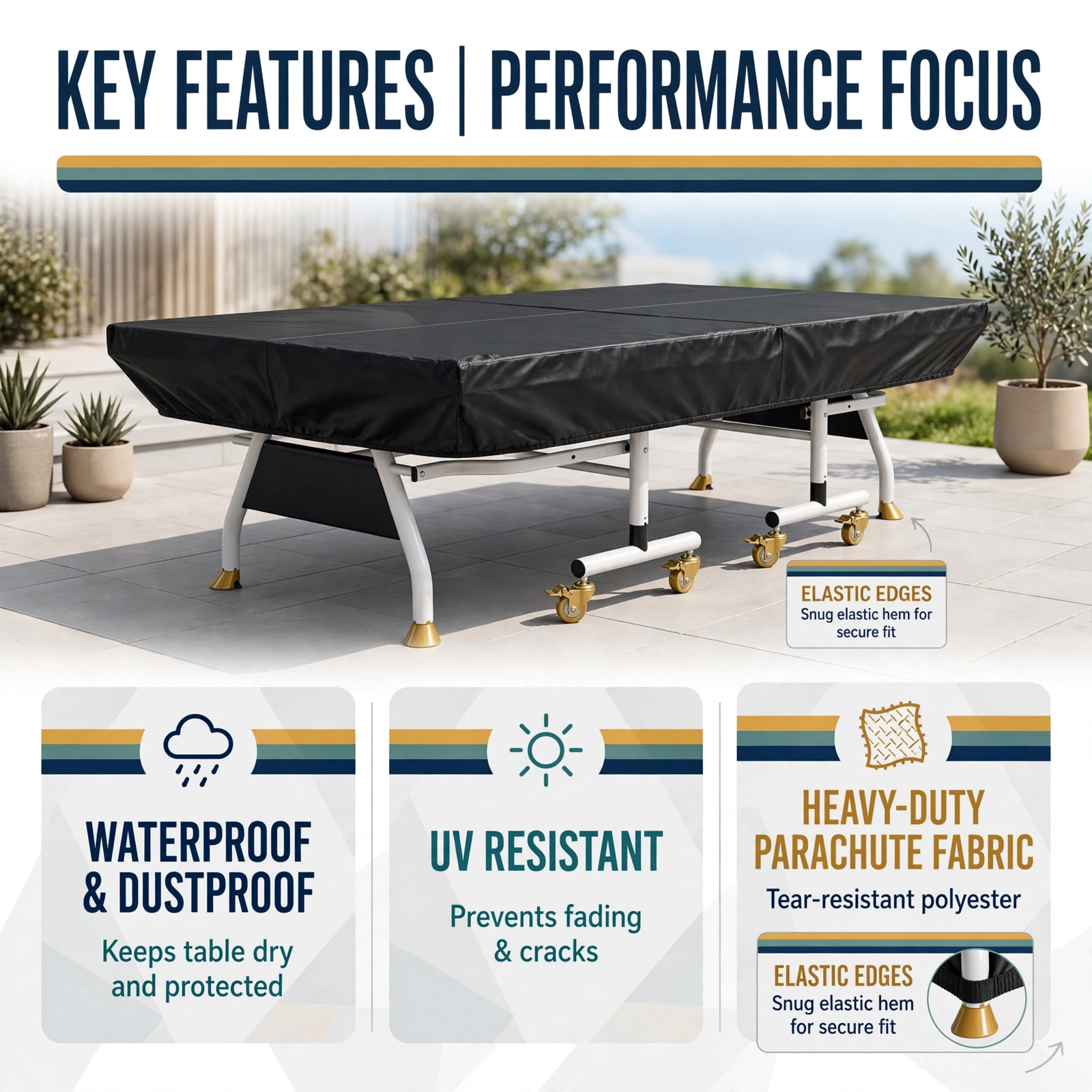 Waterproof Table Tennis Cover Features and UV Protection